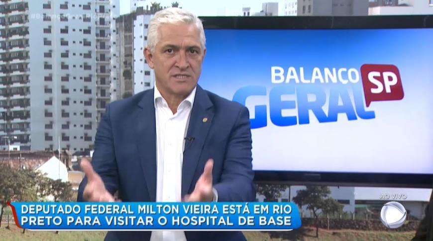 Deputado Federal Milton Vieira em Rio Preto para visita ao Hospital de Base