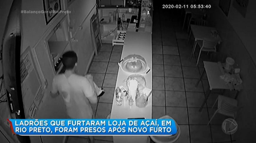 Presos ladràµes que furtaram loja de açaí em Rio Preto