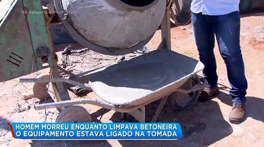 Homem morre em Rio Preto  enquanto limpava betoneira que estava ligada na tomada