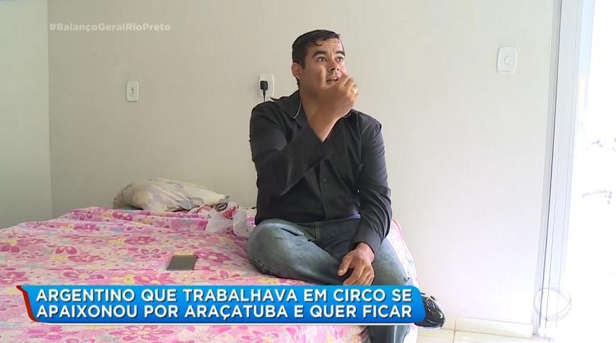 Argentino que trabalhava em circo se apaixonou por Araçatuba e quer ficar