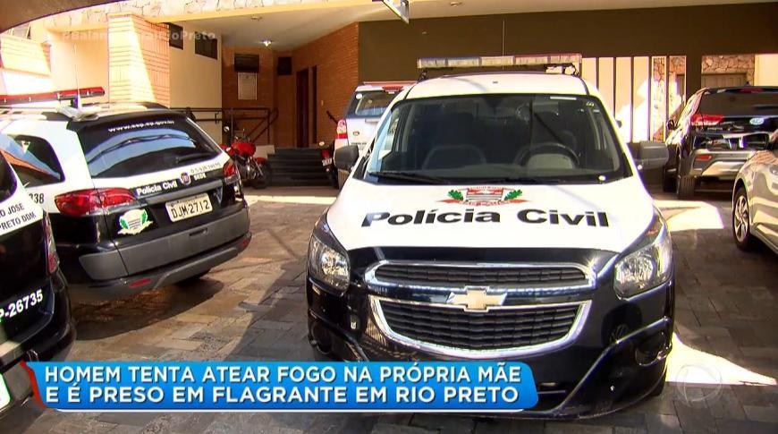 Homem tenta atear fogo na própria mãe e é preso em flagrante em Rio Preto