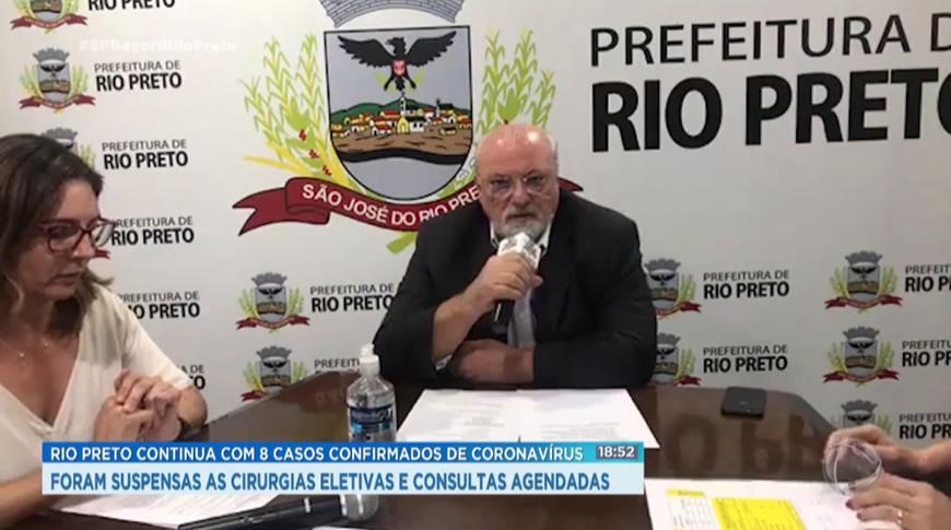 Rio Preto continua com 8 casos confirmados de coronavírus e cirurgias eletivas e consultas agendadas foram canceladas