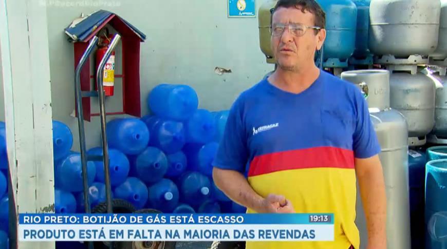 Botijão de gás está escasso  e o produto está em falta na maioria das revendas de Rio Preto