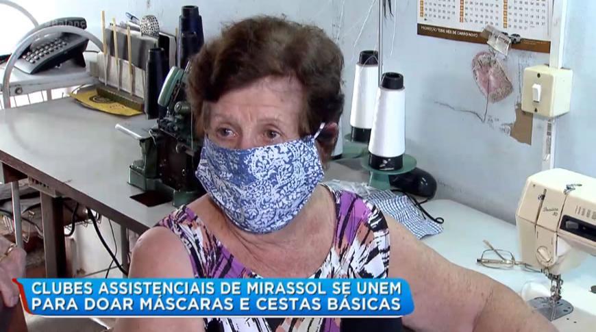 Clubes assistenciais de Mirassol se unem para doar máscaras e cestas básicas