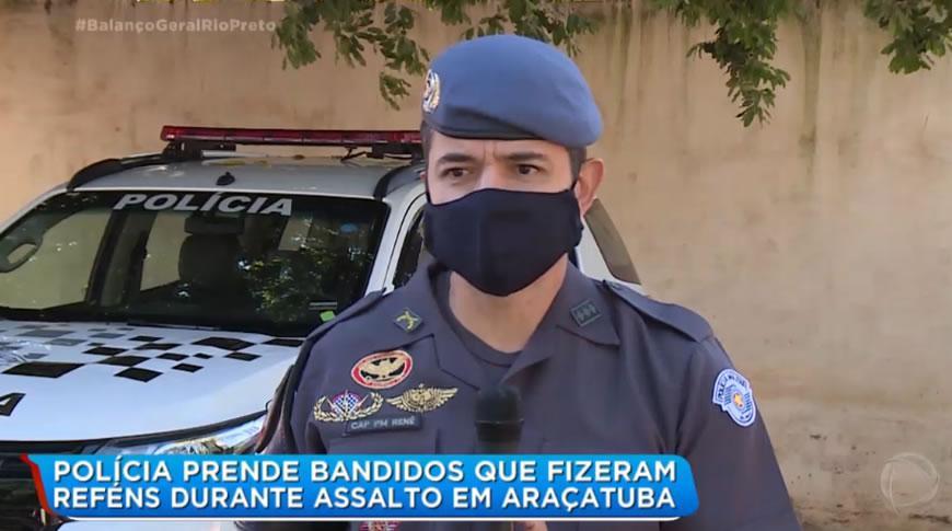 Polícia prende bandidos que fizeram reféns durante assalto em Araçatuba