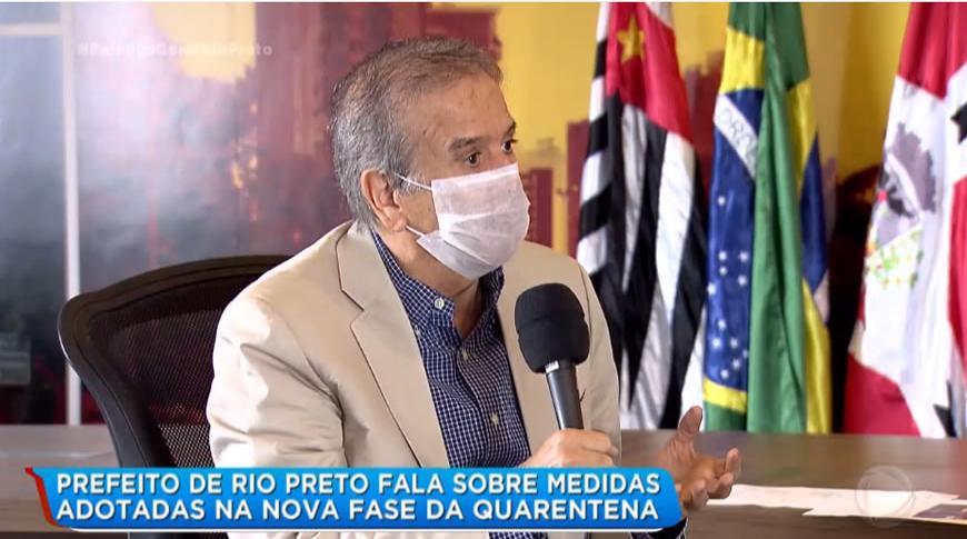 Prefeito de Rio Preto fala sobre medidas adotadas na nova fase da quarentena