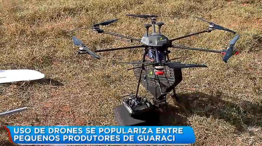 Uso de drones se populariza entre pequenos produtores de Guaraci
