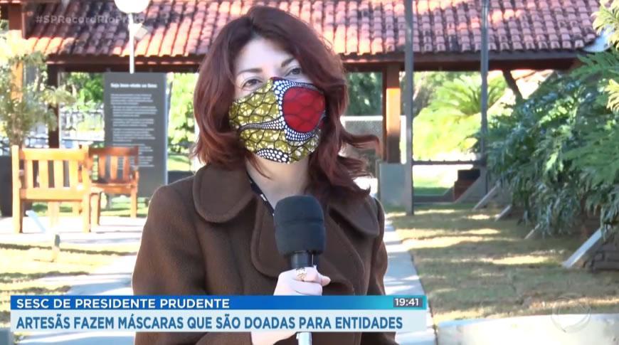 Artesãs do SESC  de Presidente Prudente fazem máscaras que são doadas para entidades