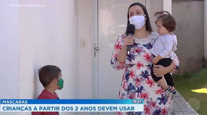 Ministério da Saúde recomenda que crianças menores de 2 anos não devem usar máscara