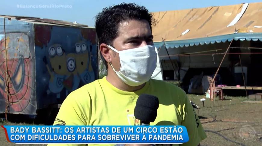 Artistas de um circo de Bady Bassit estão com dificuldades para sobreviver à  pandemia e pedem ajuda