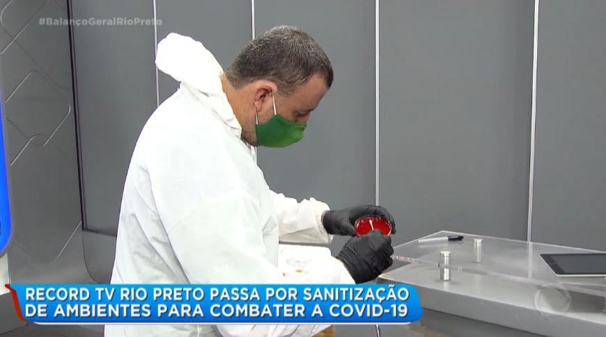 Record TV Rio Preto passa por sanitização de ambientes para combater a Covid-19
