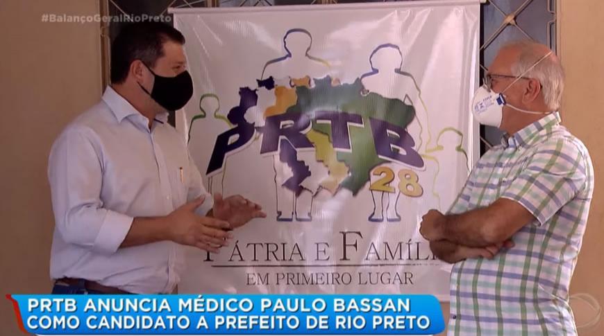 PRTB  anuncia médico Paulo Bassan como candidato a prefeito de Rio Preto