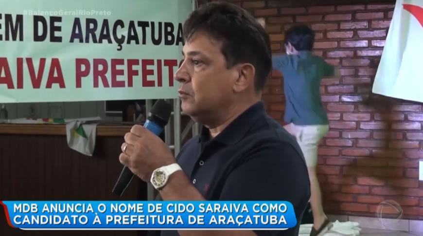 Cido Saraiva  é candidato do MDB em Araçatuba