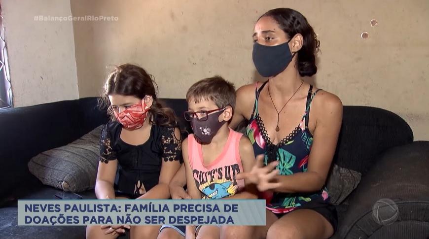 Família de Neves Paulista  precisa de doações para não ser despejada