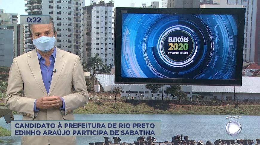 Candidato à  prefeitura de Rio Preto Edinho Araújo participa de sabatina