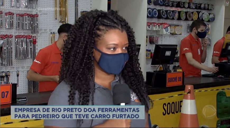 Empresa de Rio Preto doa ferramentas para pedreiro que teve carro furtado