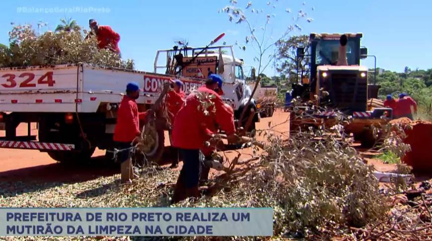 Prefeitura de Rio Preto realiza mutirão de limpeza