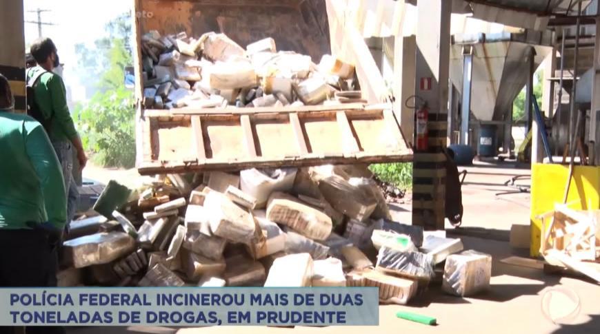 PF incinerou mais de 2 toneladas de drogas, em Presidente Prudente