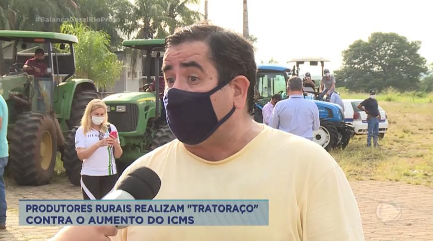 Produtores rurais realizam "tratoraço" em Araçatuba