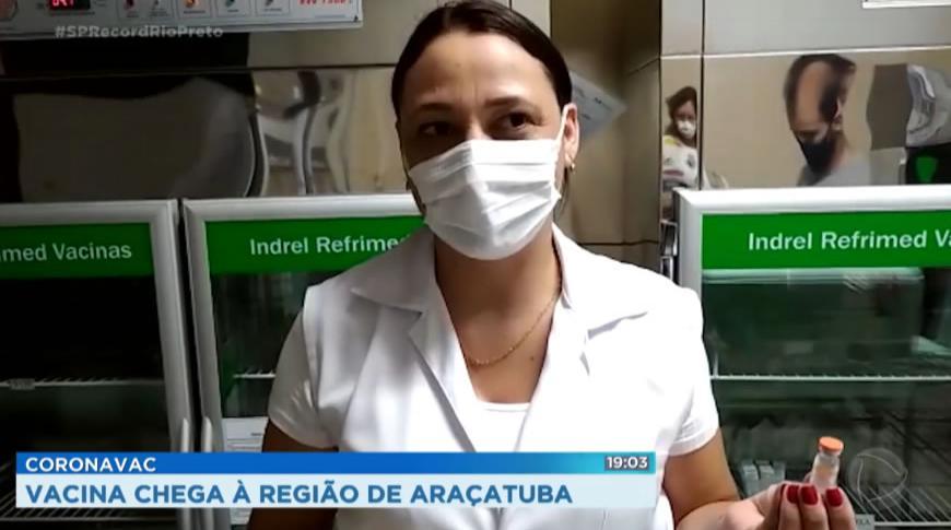 Vacina Coronavac chega à  região de Araçatuba