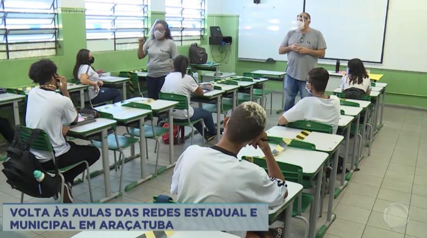 Volta à s aulas das redes estadual e municipal em Araçatuba