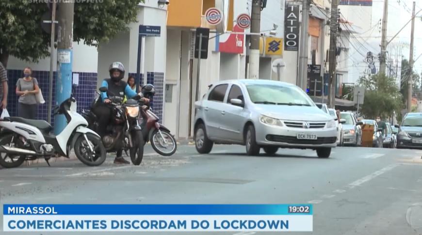Comerciantes de Mirassol discordam do lockdown