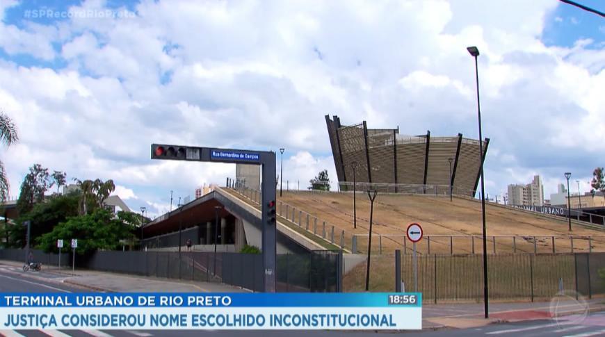 Terminal urbano de Rio Preto tem nome considerado inconstitucional