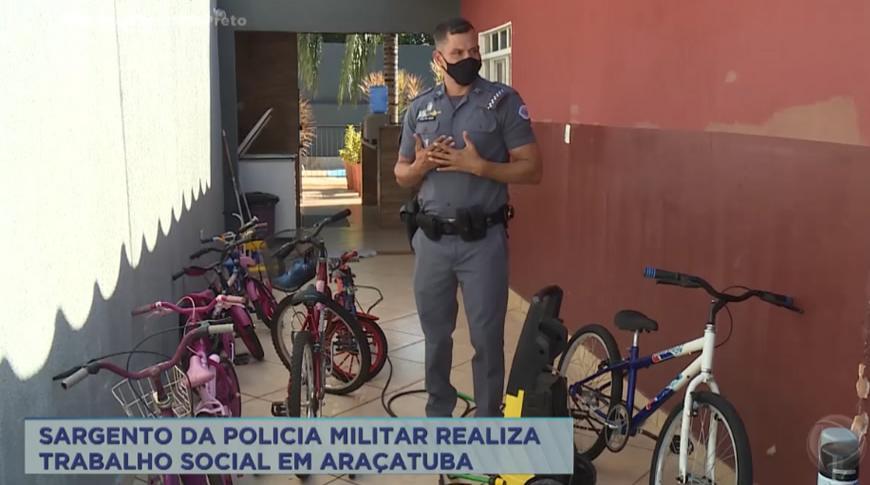 Sargento da policia militar realiza trabalho social em Araçatuba