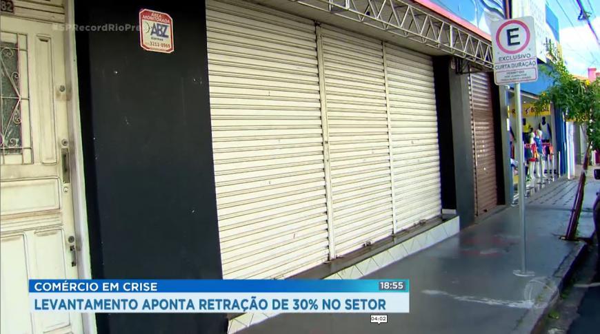 Retração do comercio paulista chega a 30%
