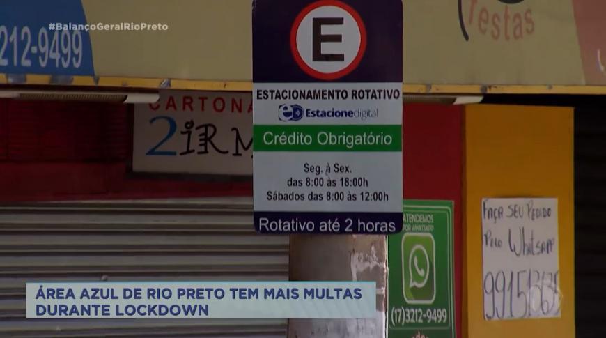 Área Azul de Rio Preto multou mais  durante lockdown