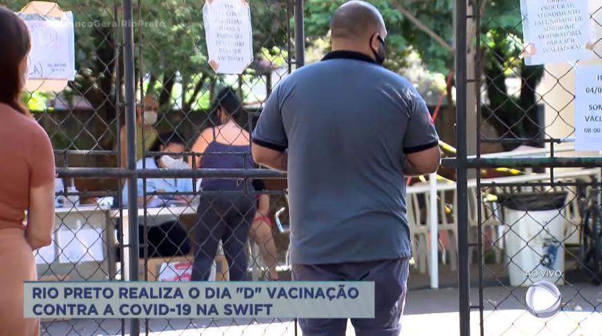 Rio Preto realiza o "Dia D" da  vacinação contra a Covid-19 na Swift