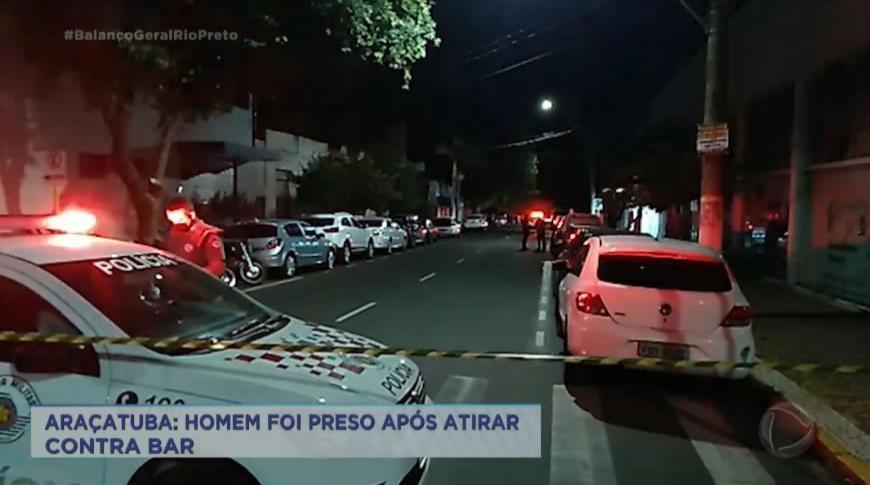 Homem é preso após atirar contra bar em Araçatuba