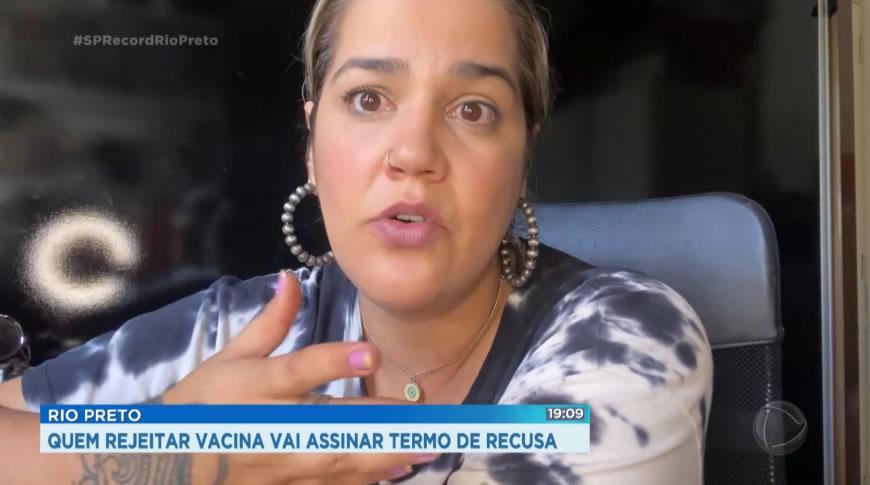 Quem rejeitar vacina em Rio Preto assinará termo de recusa
