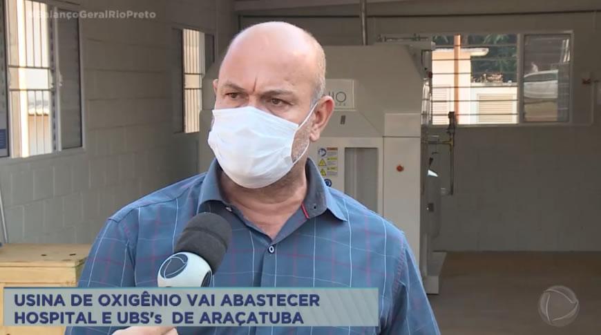 Usina de oxigênio abastecerá hospital e UBS'S de Araçatuba