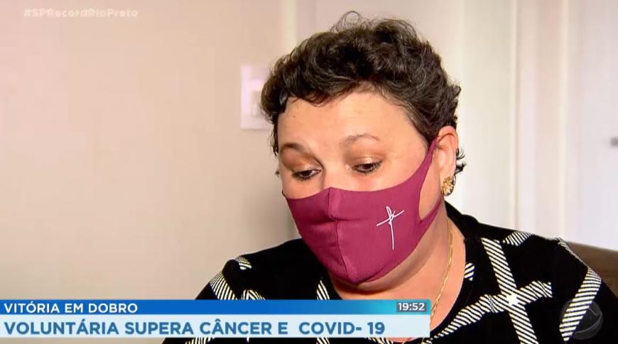 Mulher supera câncer e Covid-19 ao mesmo tempo