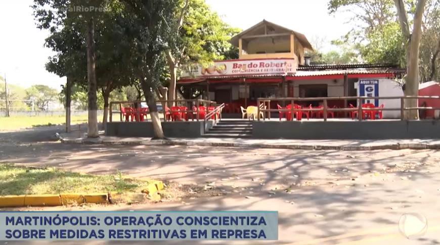 Operação em Martinópolis  conscientiza sobre medidas restritivas em represa