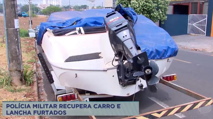 Polícia Militar recupera em Rio Preto carro e lancha furtados