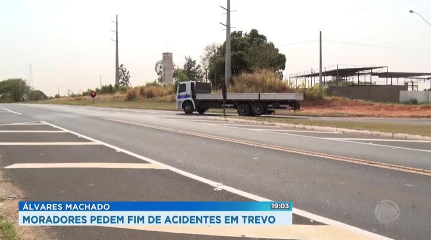 Moradores de Alvares Machado pedem fim de acidentes em trevo