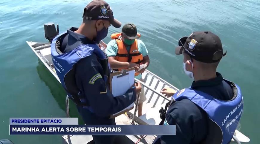 Marinha alerta sobre temporais em Presidente Epitácio