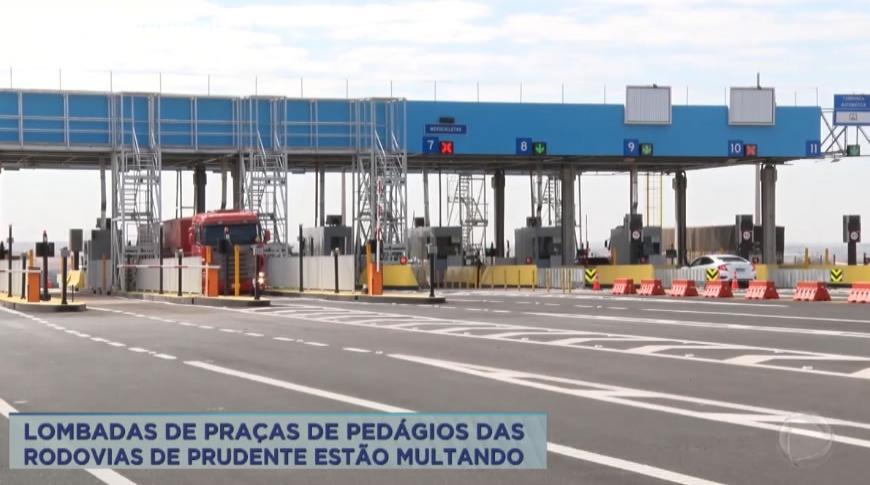 Lombadas de praças de pedágios das rodovias de Prudente estão multando