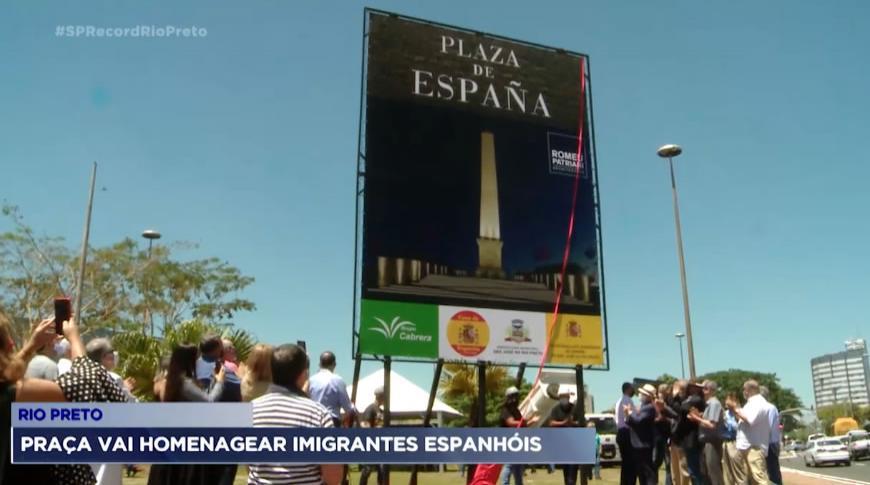 Praça em Rio Preto homenageará imigrantes espanhóis