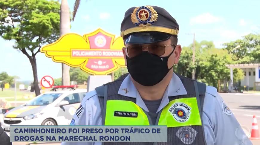 Caminhoneiro foi preso por tráfico de drogas na Marechal Rondon