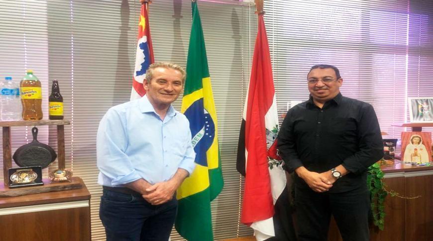 Diretor executivo da Record TV Rio Preto se reúne com prefeito de Prudente