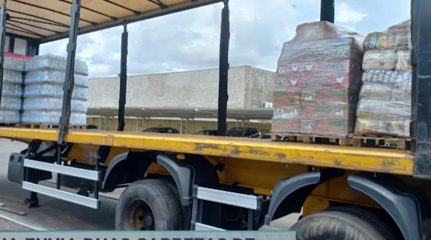 Campanha envia duas carretas de alimentos para a Bahia