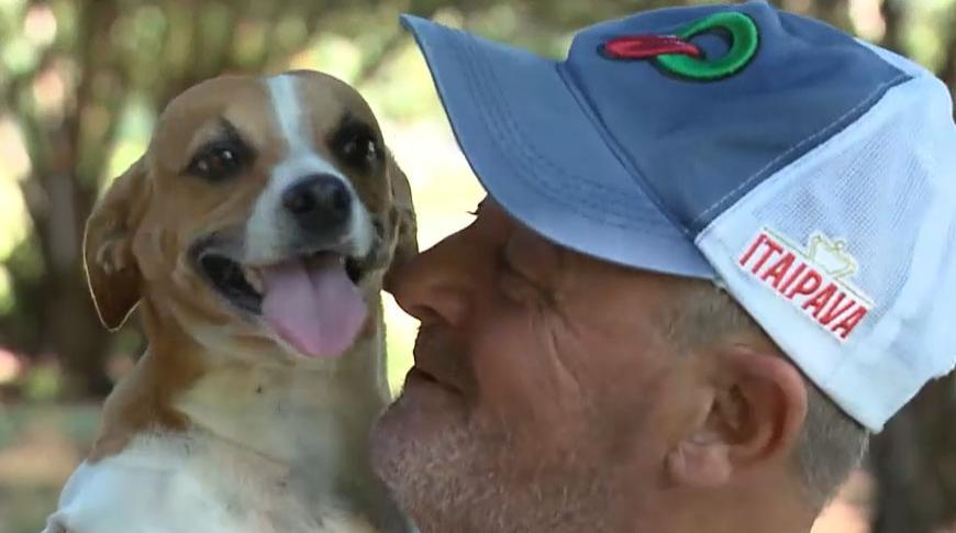 Idoso salva cachorro de ataque de sucuri em Potirendaba