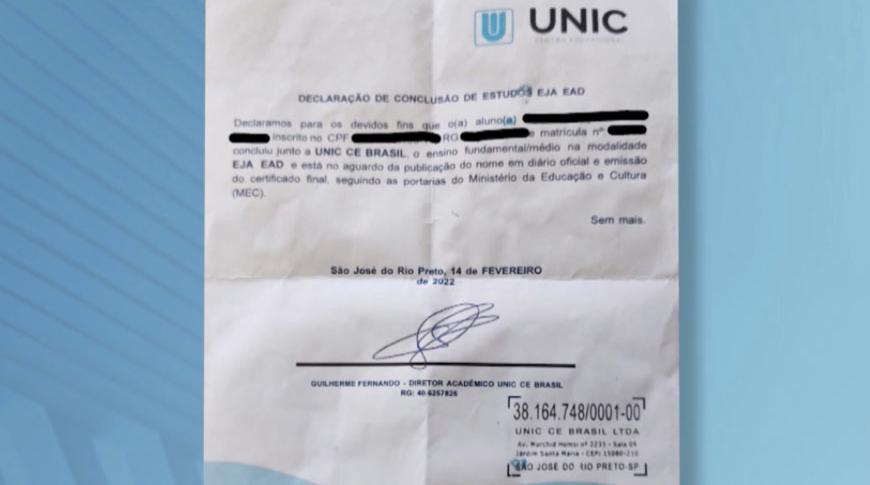 Instituição Educacional de Rio Preto é suspeita de vender diplomas sem validade